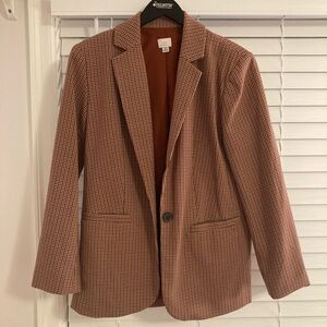Oversized houndstooth blazer
